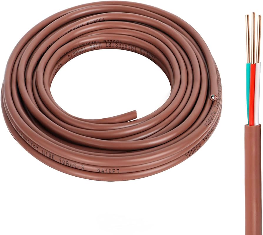 18/3 Thermostat Wire, 60°C, 150 Volt, UL 13, Type CL2 Brown