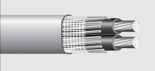 2 AWG 2 Conductor plus 4 AWG GROUND SERVICE ENTRANCE CABLE SE-U