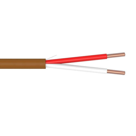 18/2  Thermostat Wire, 60°C, 150 Volt, UL 13, Type CL2 Brown