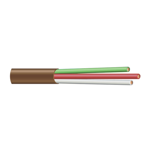 18/3 Thermostat Wire, 60°C, 150 Volt, UL 13, Type CL2 Brown