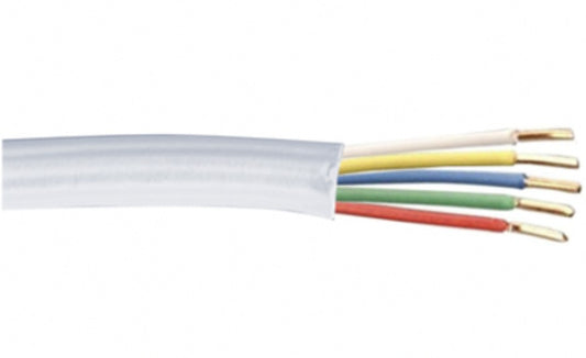 18/5 Thermostat Wire, 60°C, 150 Volt, UL 13, Type CL2 White